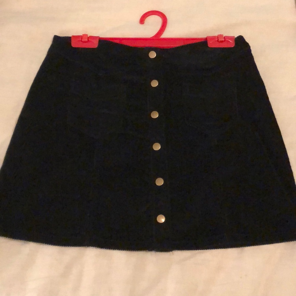 Black cord skirt